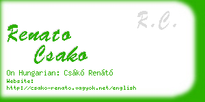 renato csako business card